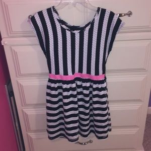 Pink, white, black dress!